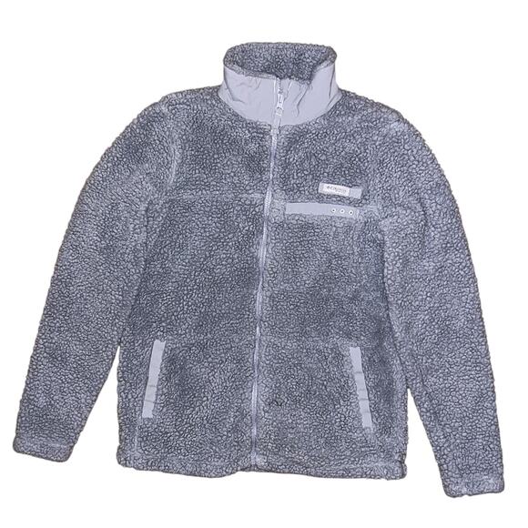 Columbia Sherpa Fleece Gray Jacket Women's XS - Picture 1 of 7